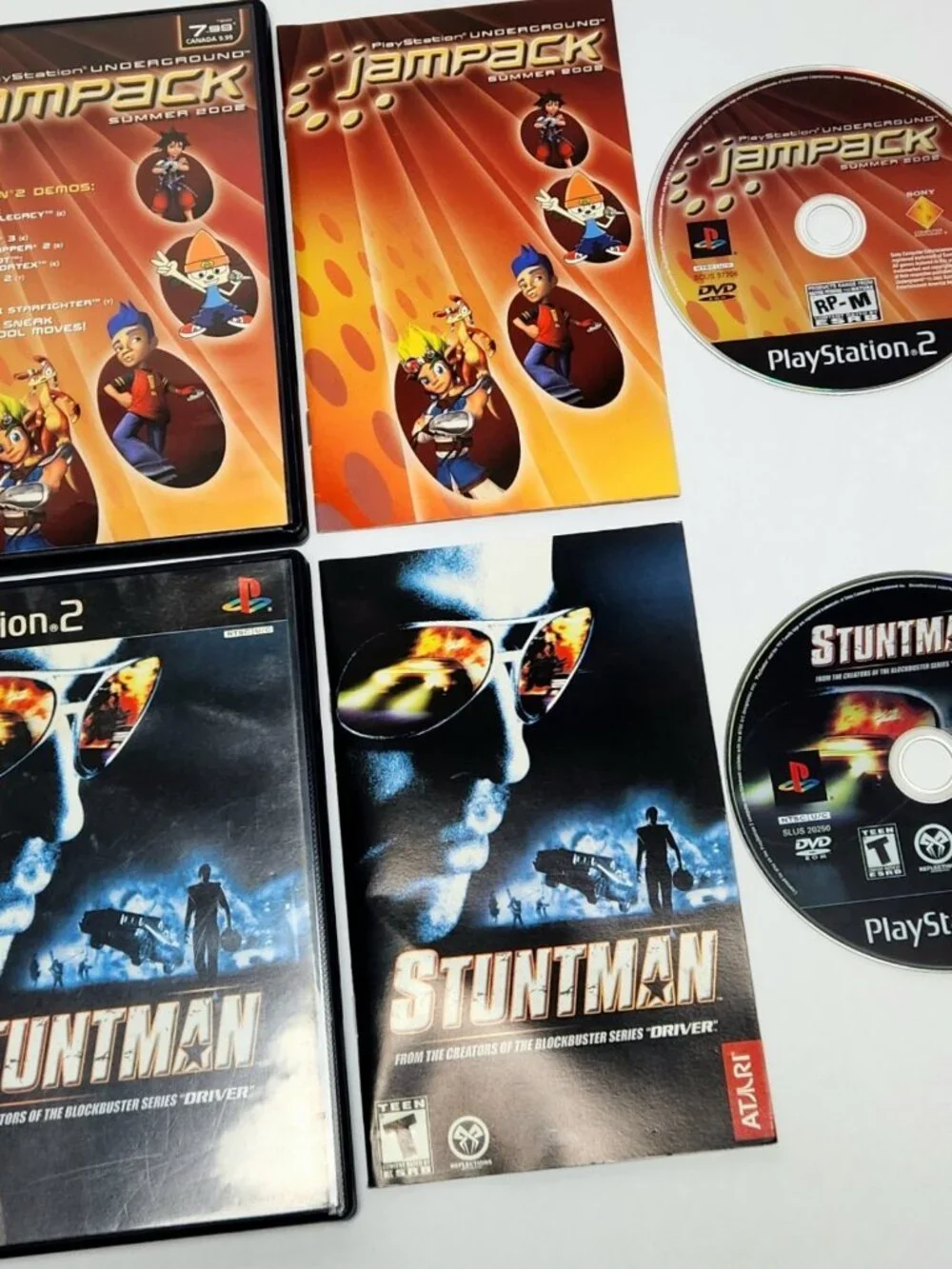 Stuntman PS2 & PlayStation Underground Jampack: Summer 2002 PS2 Game Bundle Lot